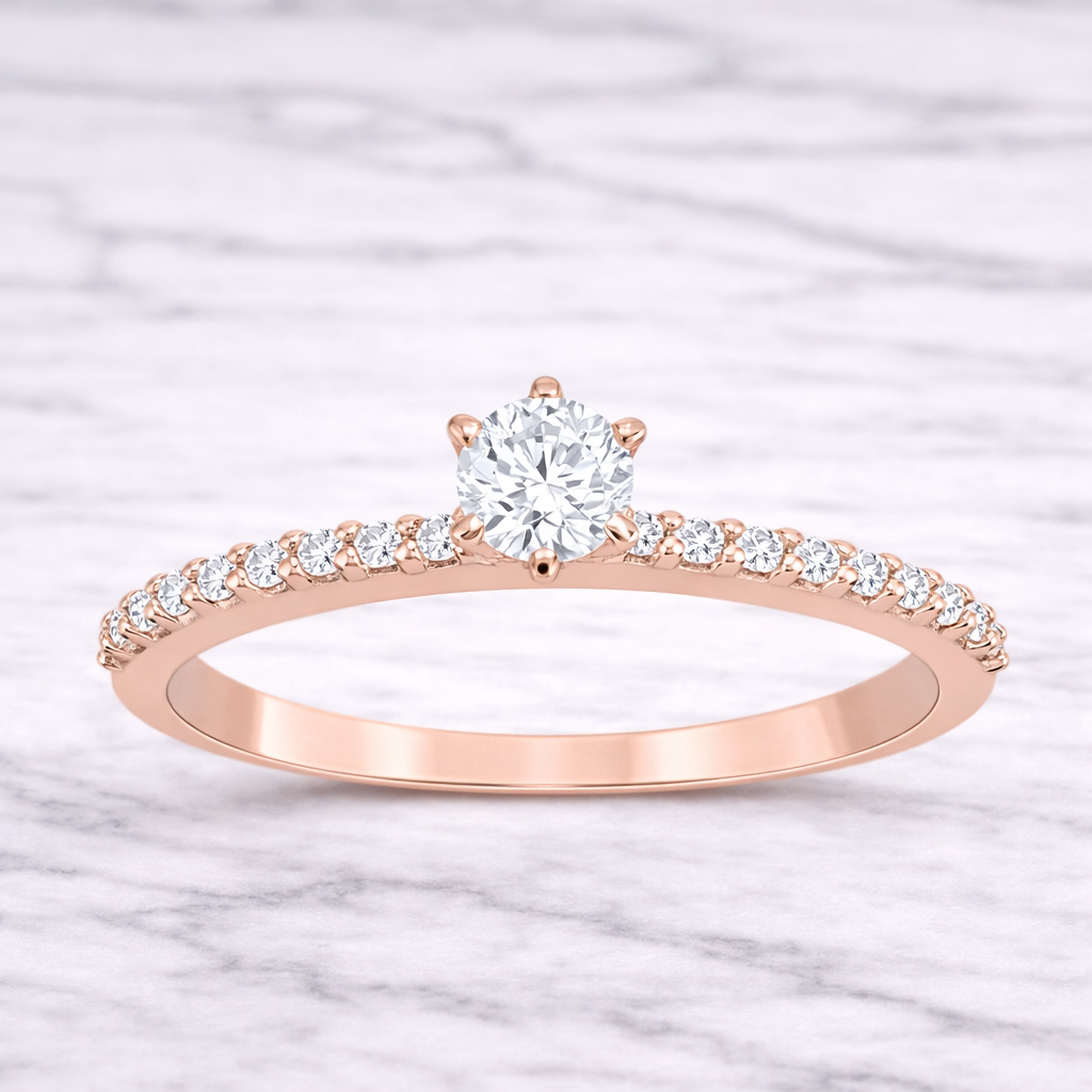 0.60 Karat IGI Sertifikalı Yuvarlak Lab Pırlanta Tektaş Yüzük