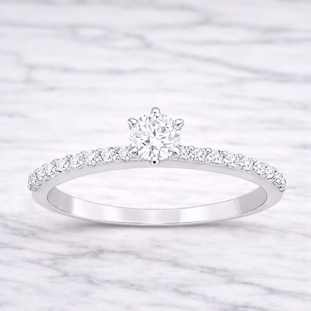 0.60 Karat IGI Sertifikalı Yuvarlak Lab Pırlanta Tektaş Yüzük