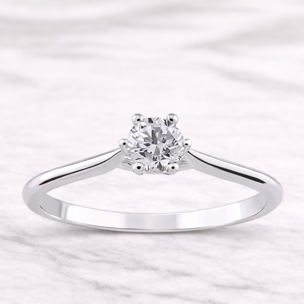 0.50 Karat IGI Sertifikalı Yuvarlak Lab Pırlanta Tektaş Yüzük