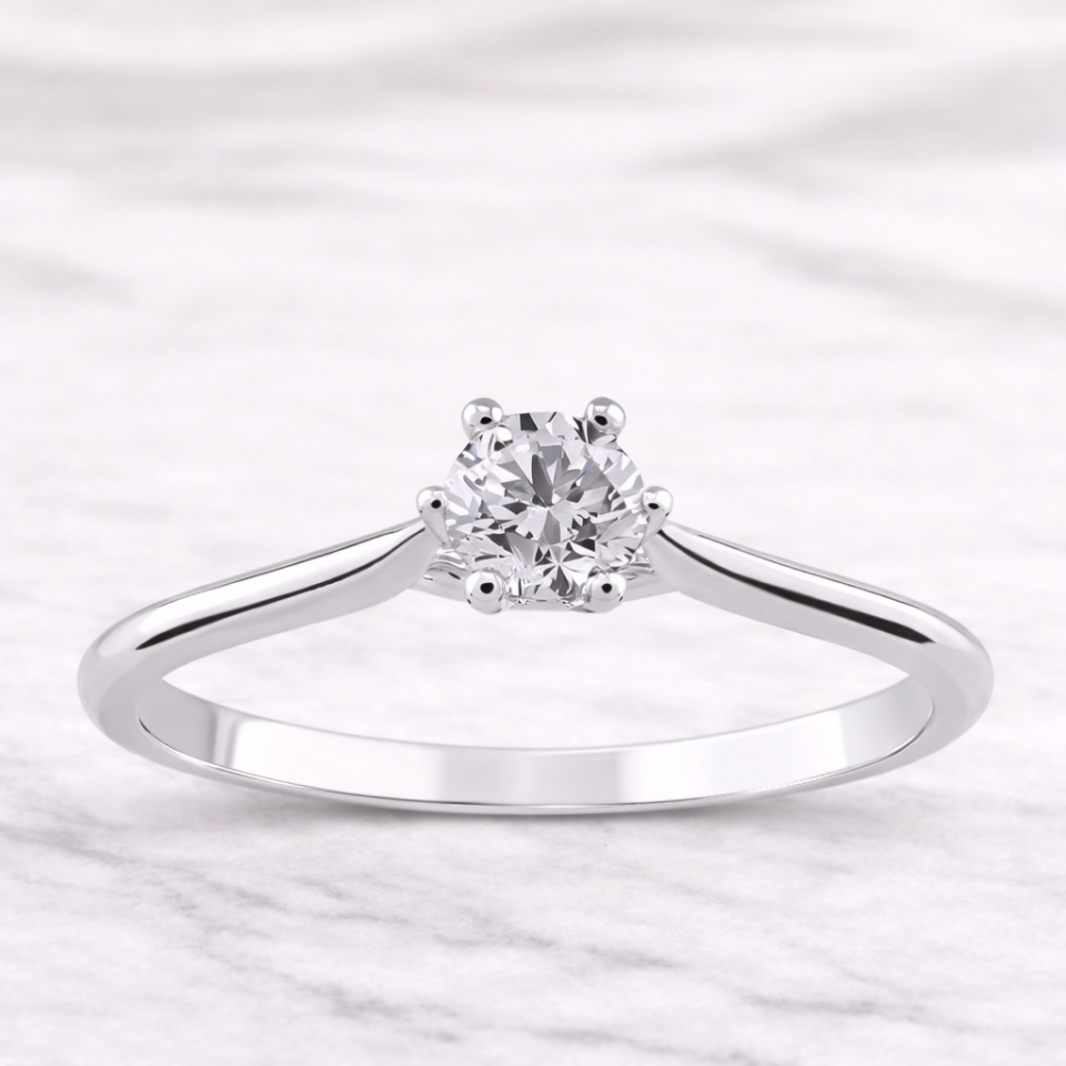 0.50 Karat IGI Sertifikalı Yuvarlak Lab Pırlanta Tektaş Yüzük