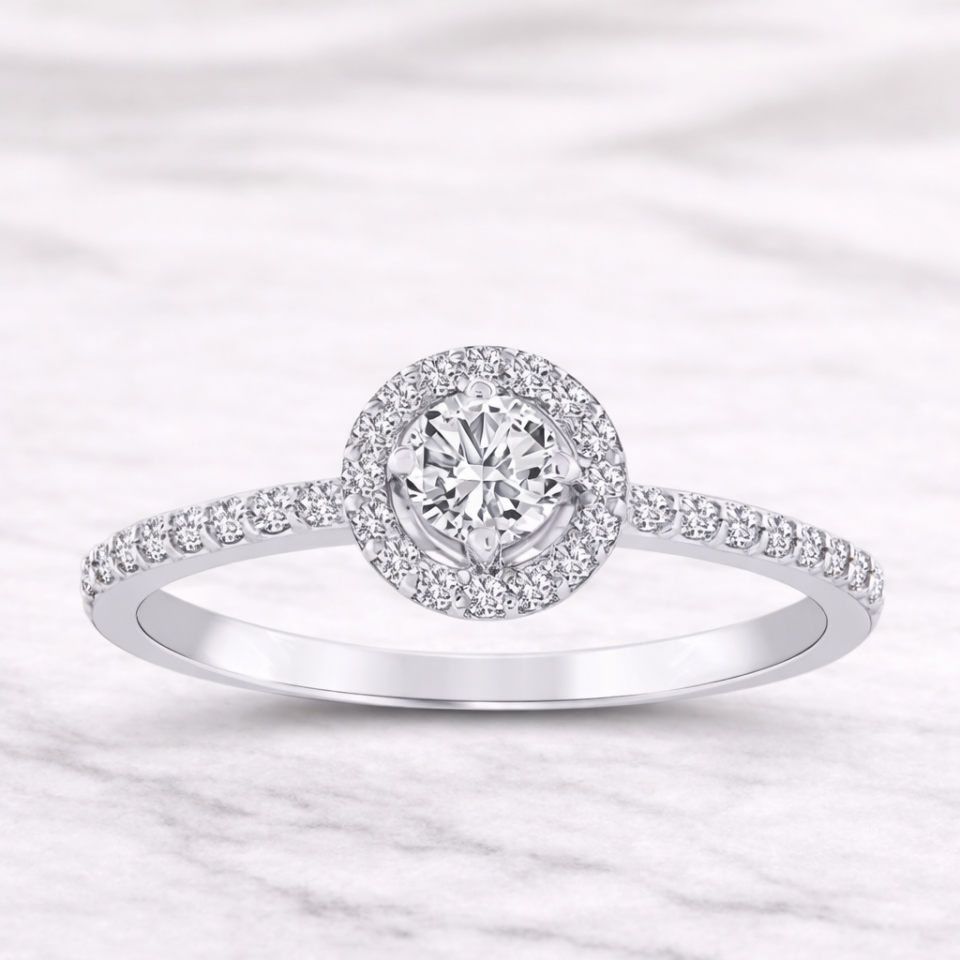 0.60 Karat IGI Sertifikalı Yuvarlak Lab Pırlanta Tektaş Yüzük