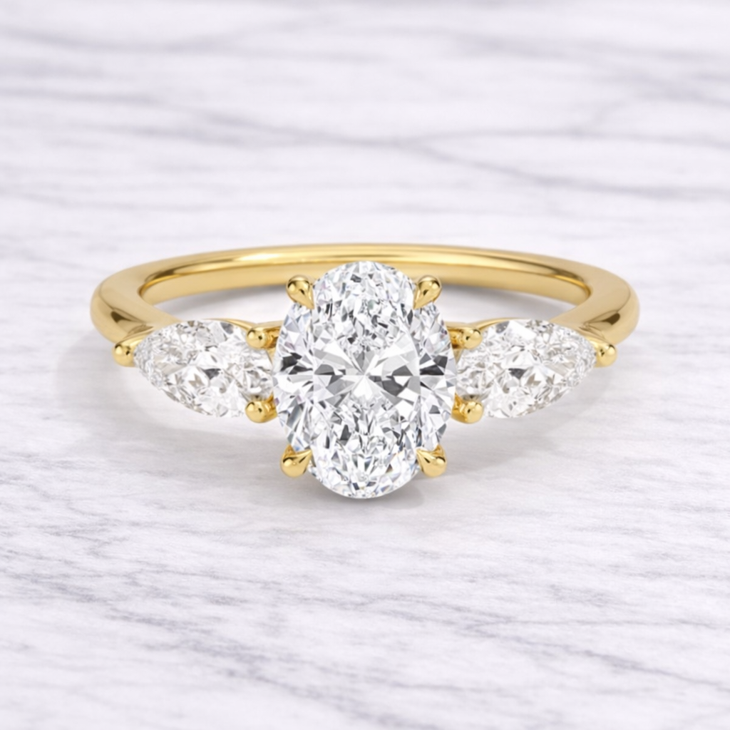 1.60 Karat IGI Sertifikalı Vintage Oval Lab Pırlanta Tektaş Yüzük