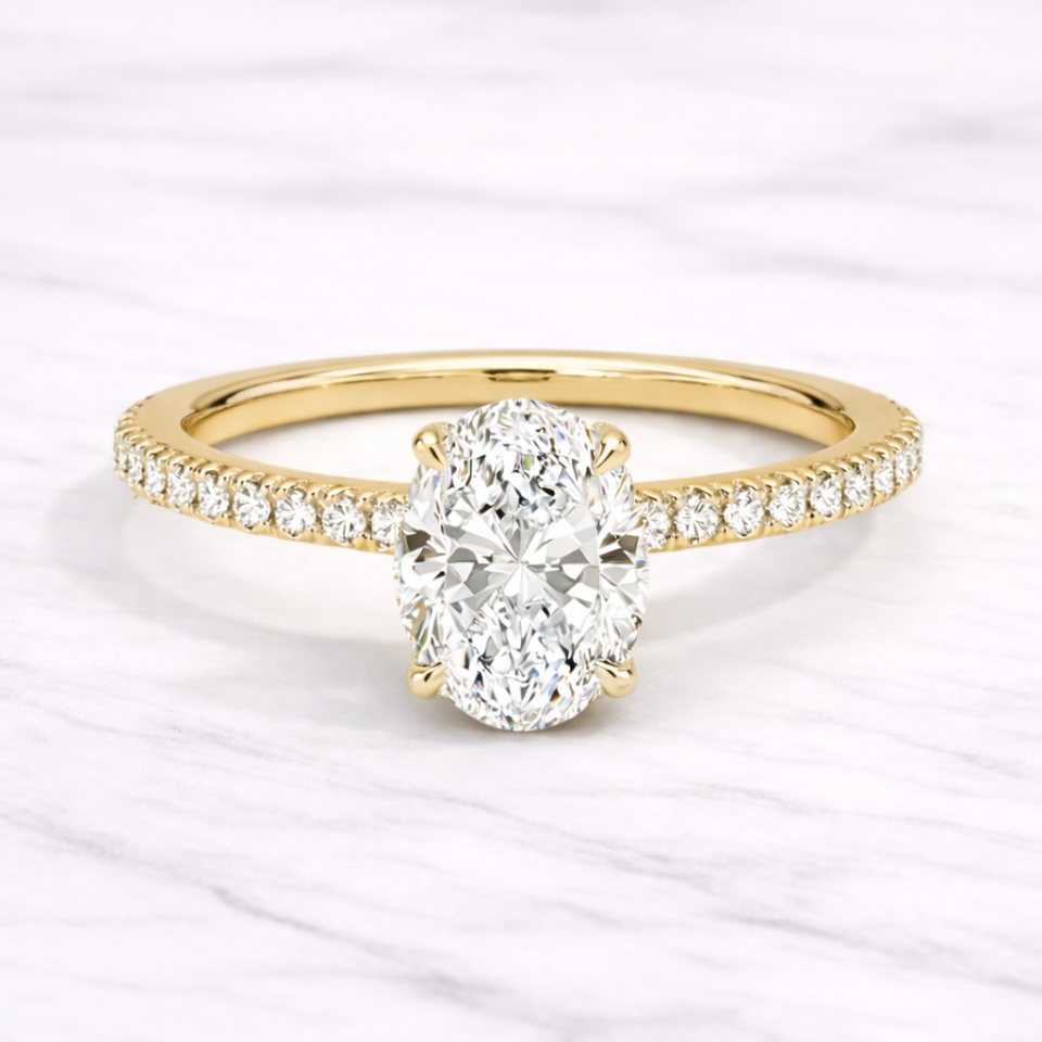 1.20 Karat IGI Sertifikalı Oval Lab Pırlanta Tektaş Yüzük