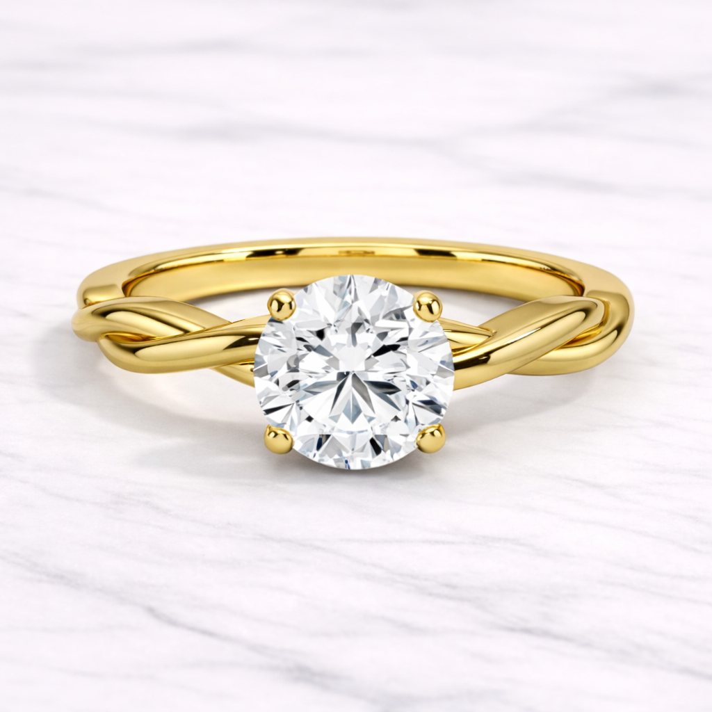 1.00 Karat IGI Sertifikalı Yuvarlak Lab Pırlanta Tektaş Yüzük