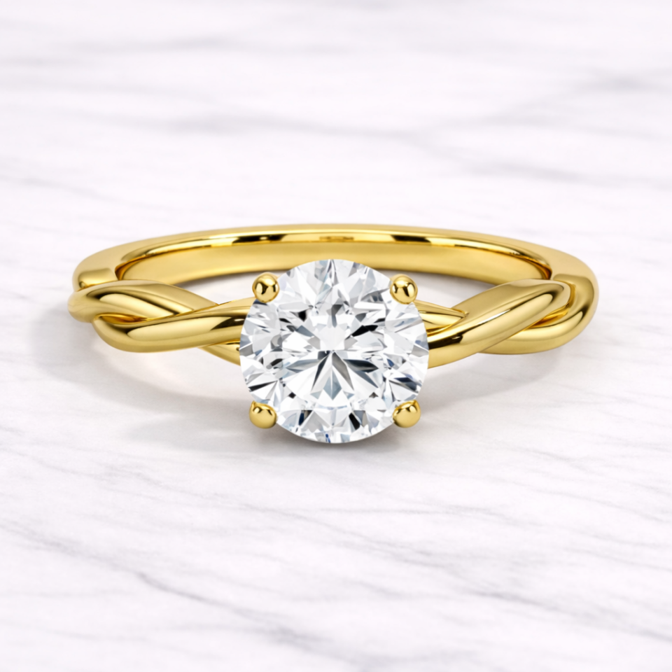 1.00 Karat IGI Sertifikalı Yuvarlak Lab Pırlanta Tektaş Yüzük