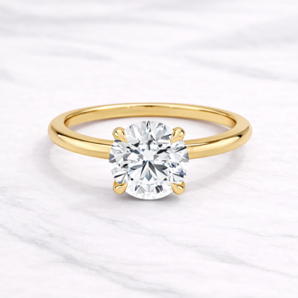 1.50 Karat IGI Sertifikalı Yuvarlak Lab Pırlanta Tektaş Yüzük